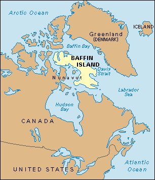 Baffin Island map
